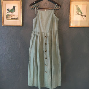 Asos Sage Button Through Casual Cami Midi